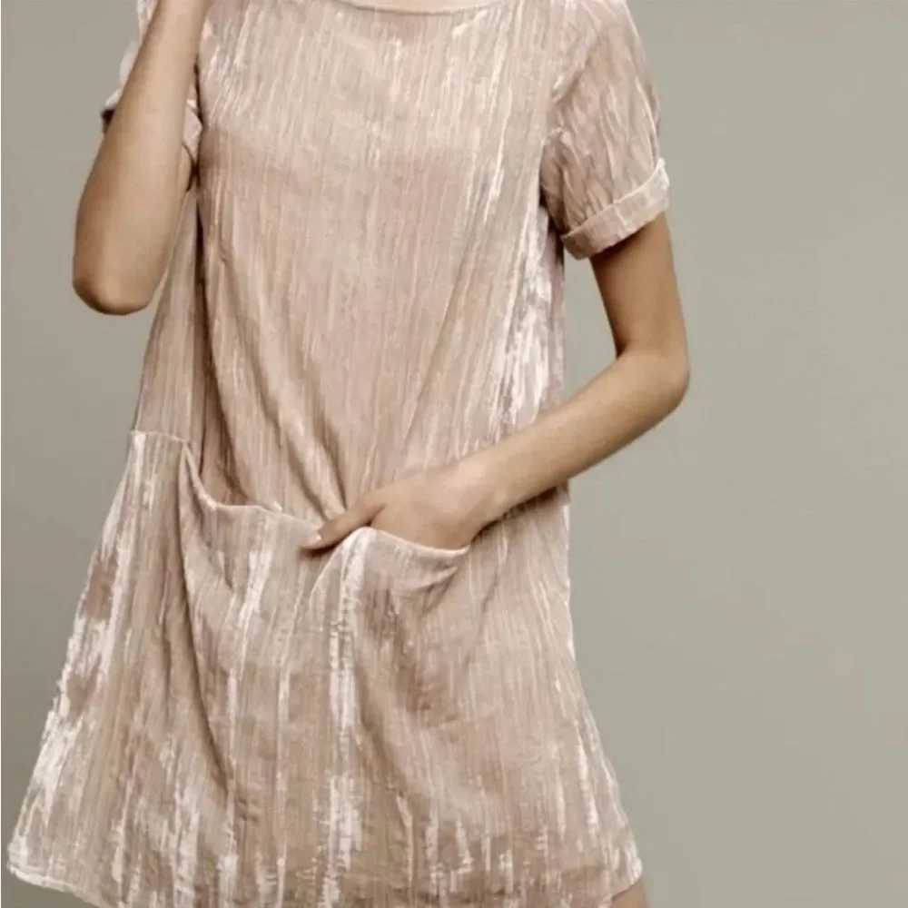 Anthropologie Floreat Crushed Velvet Dress